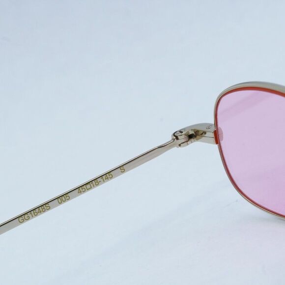 NEW GUCCI GG1648S 005 GOLD PINK SUNGLASSES - Picture 8 of 11